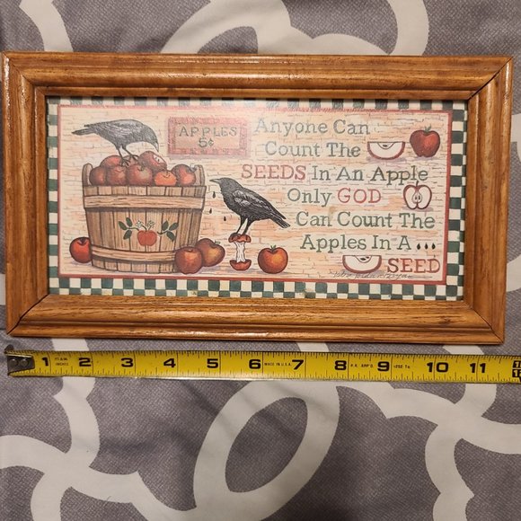 ** 4 for $12  ** Framed Apple Art - Picture 3 of 4